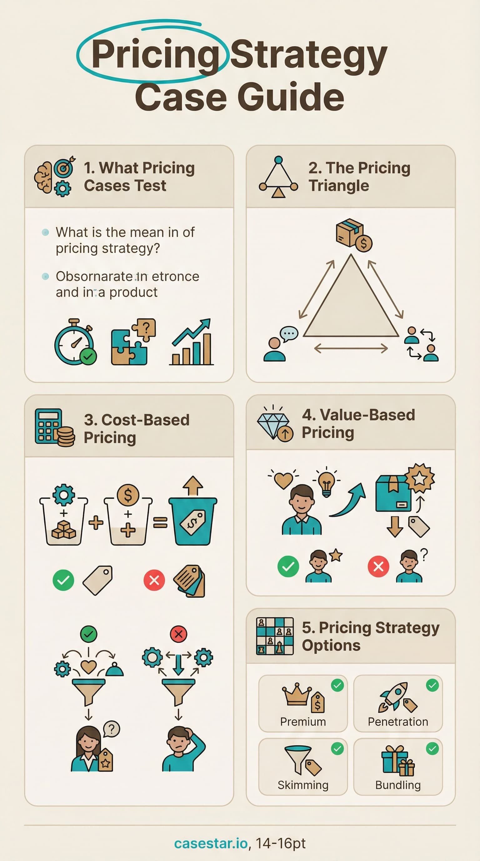 Pricing Case Framework infographic