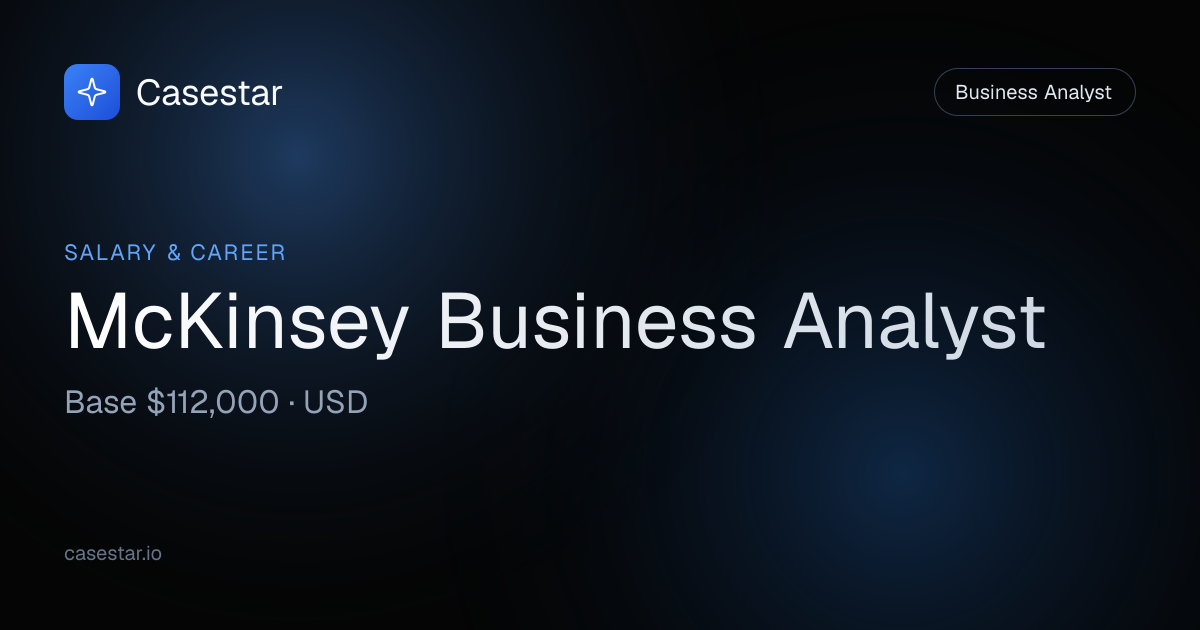 McKinsey Business Analyst Salary 2026: Base, Bonus & Total Comp