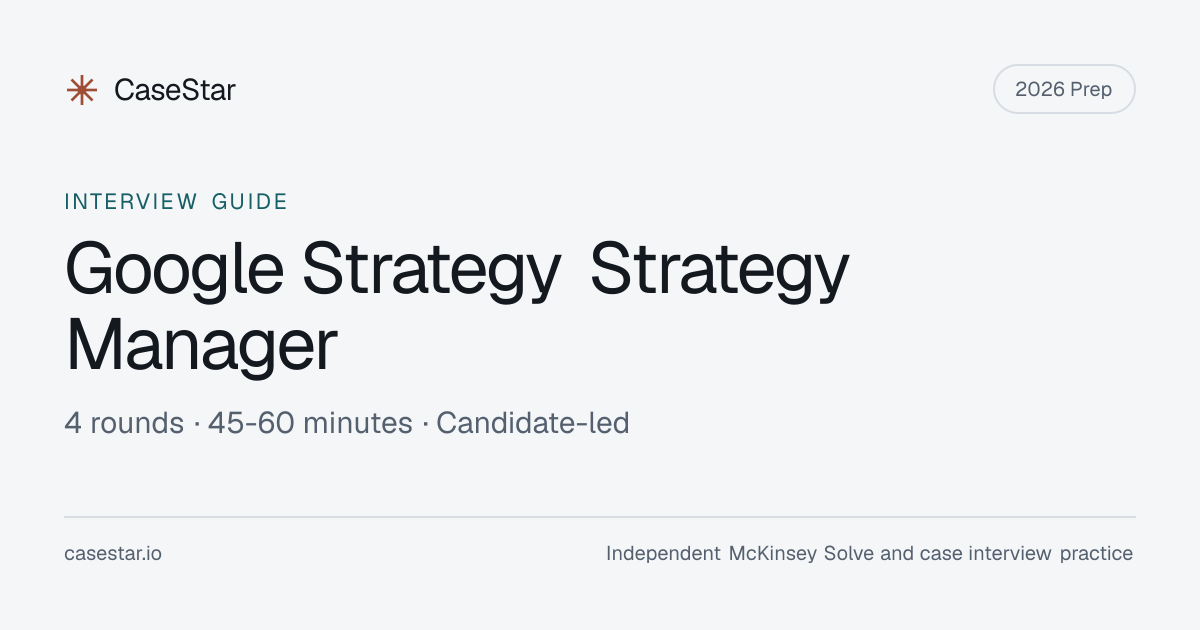Google Strategy Strategy Manager Interview (2026): Rounds, Format ...