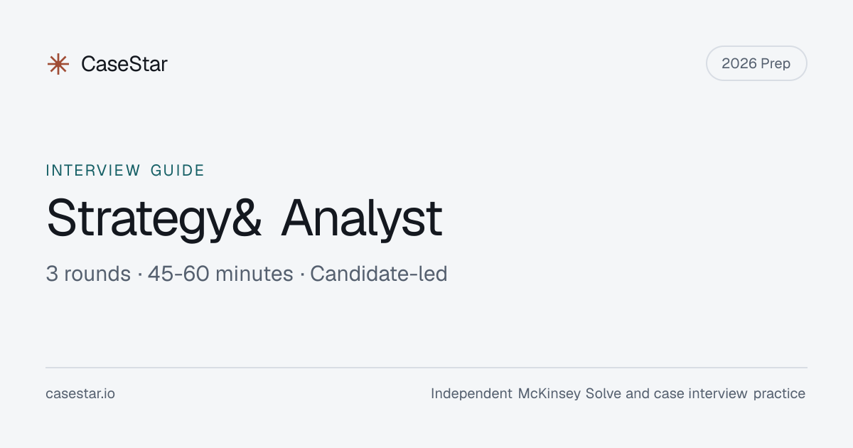 Strategy& Analyst Interview (2026): Rounds, Format & Timeline