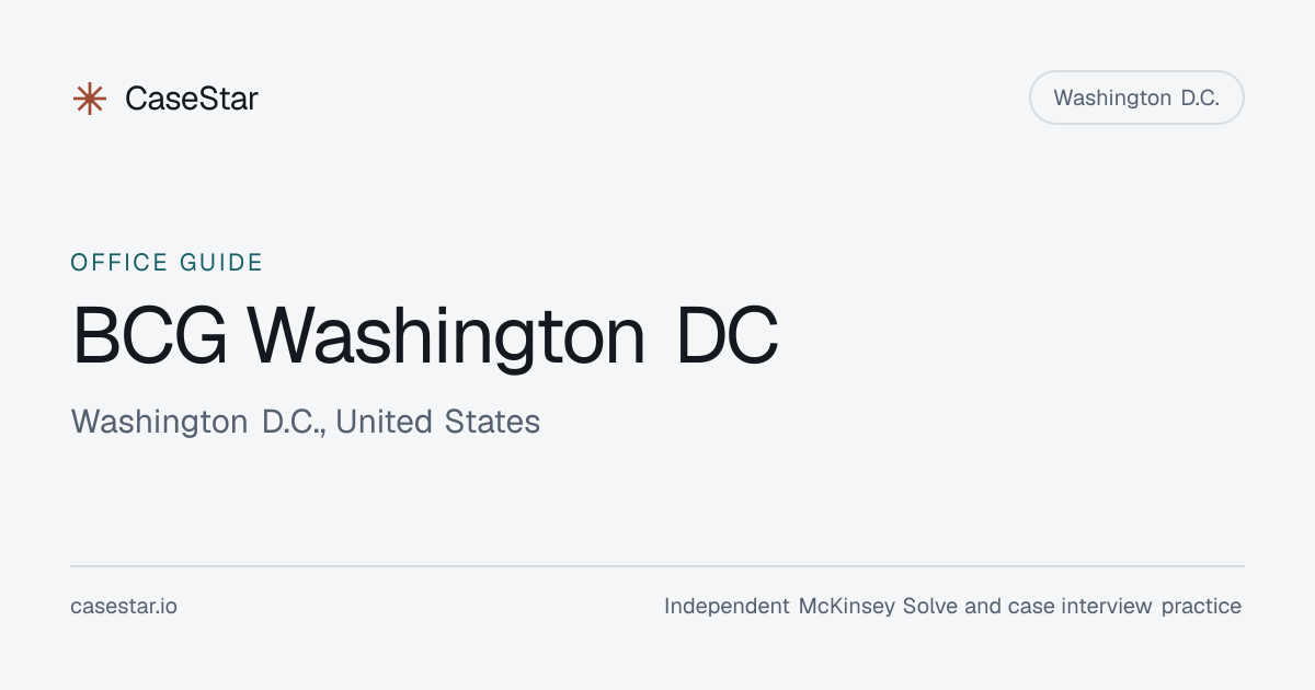 BCG Washington DC: Recruiting, Size & Practice Areas