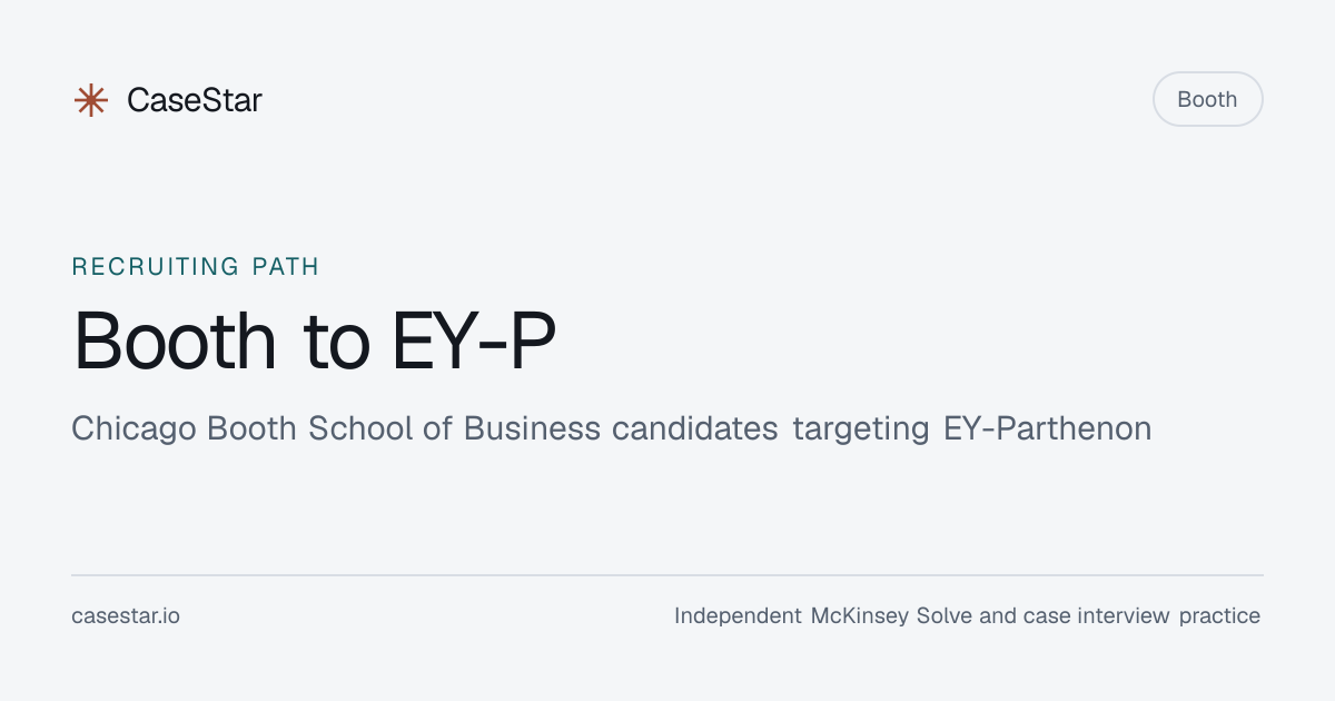Booth → EY-P: Recruiting Timeline & Interview Prep | Casestar