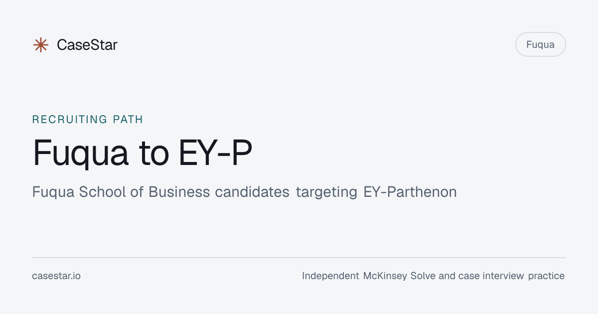 Fuqua → EY-P: Recruiting Timeline & Interview Prep | Casestar